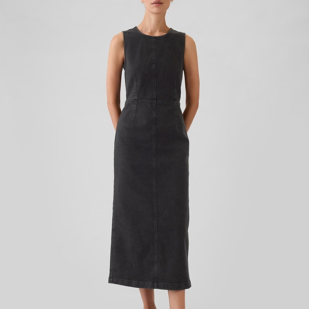 Gap sleeveless denim maxi dress